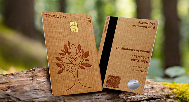 wood card for banking