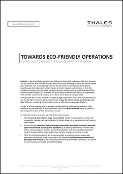 Cover of white paper on Eco-friendly flight operations