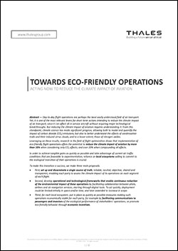 Cover of white paper on Eco-friendly flight operations