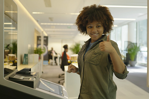Self-service enrolment kiosk