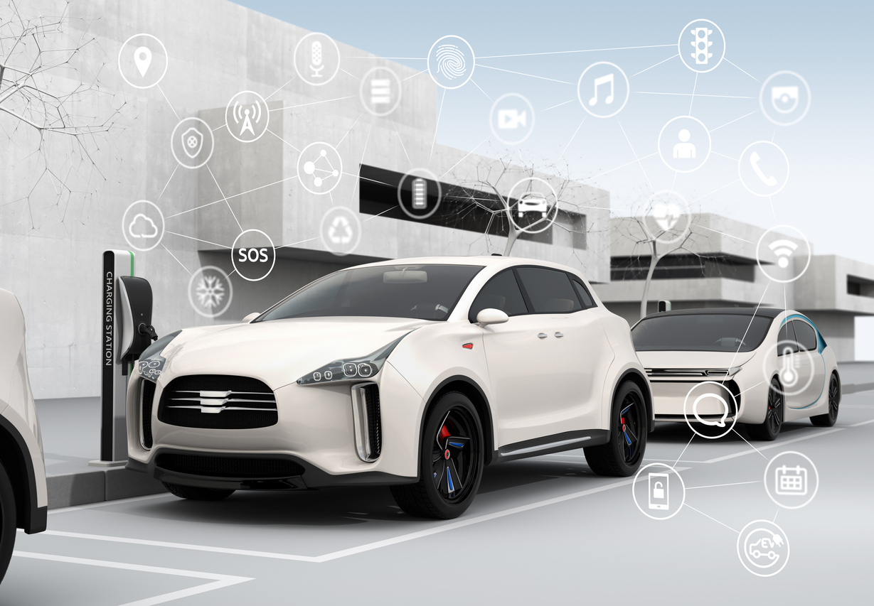 Connected Cars, connected traffic lights for real time traffic; smart city technologies are optimizing infrastructure, mobility, public services and utilities