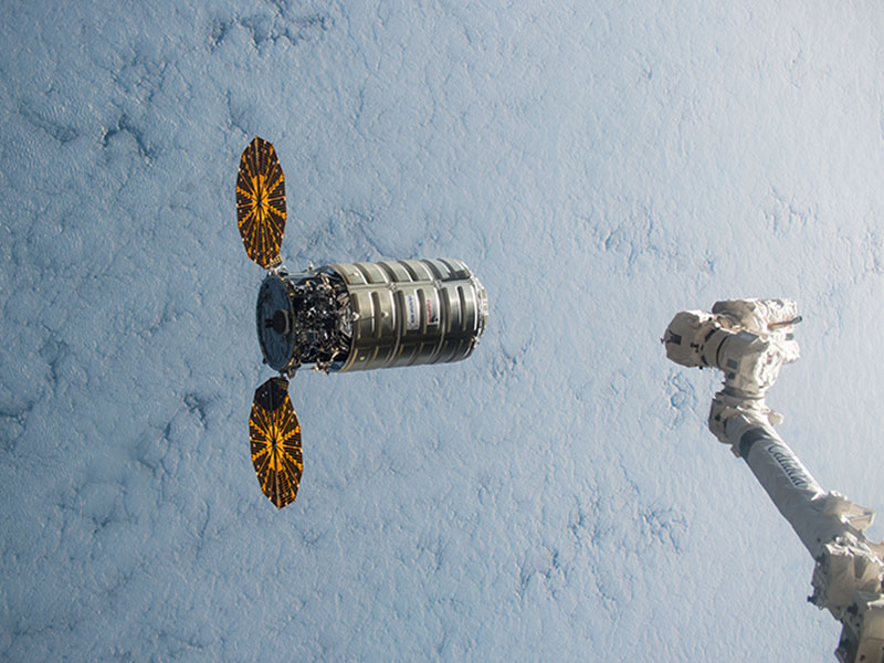 The 14th mission of Cygnus spacecraft on its way to the International ...